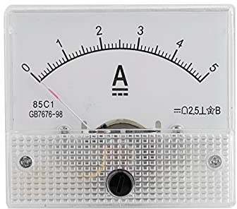 Voltmetro di corrente, DC analogico 85C1 Voltmetro di corrente Voltmetro 2.5 Precisione Voltmetro analogico Pannello per test di circuito Ricarica Amperometro tester della batteria(CC 0-5A)