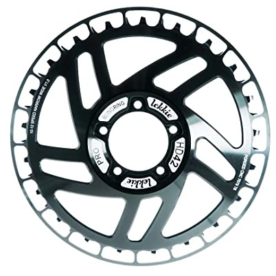 windmeile | Lekkie Bling Ring PRO Kettenblatt Schwarz oder Silber, 42T, für Bafang BBS03 BBSHD, Kettenring, Chain Ring, Fahrrad, E-Bike, Pedelec