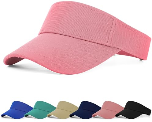 FCHUI Sun Visor Cap - Women Ponytail Baseball Cap for Women and Ladies, Long Peak Thicker Sweatband Adjustable Hat for Golf Cycling Fishing Tennis Running Jogging Visor Hats for Men