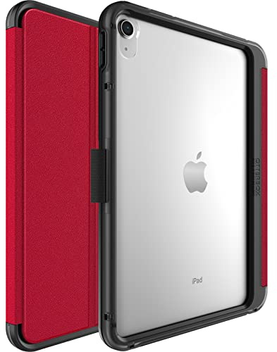 OtterBox Symmetry Folio Hülle für iPad 10. gen 2022, 11.gen 2025 (A16), stoßfeste, sturzsichere, dünne Schutzhülle, nach Militärstandard getestet, Rot