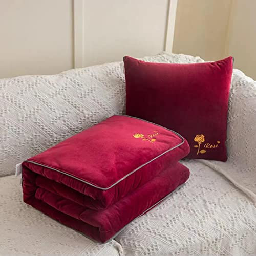 Reisekissen und Decke Set, Kissendecke 2 in 1, Reisekissen und Decke Set für Flugzeuge, tragbares Reisekissen und Decke, Flugzeug-Reiseutensilien, 50 x 50 cm