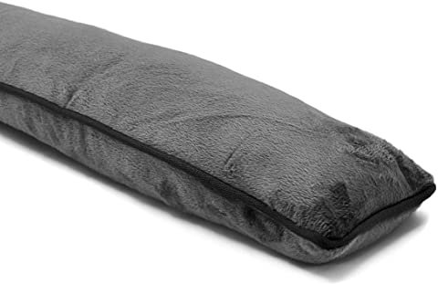 2X Zugluftstopper für die Tür Windstopper Luftstopper Stopper Türbodendichtung Tür Isolierung Luftzugstopper Türdichtung Dichtung Plüsch 90cm - Energie sparen mit Luftzugstopper (Grau)
