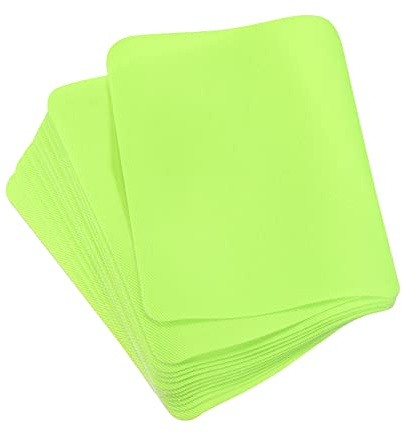 sourcing map 12 stycken tyglappar stryklappar fluorescerande grön 10 x 9 cm för kläder byxor väskor hål reparation och dekoration