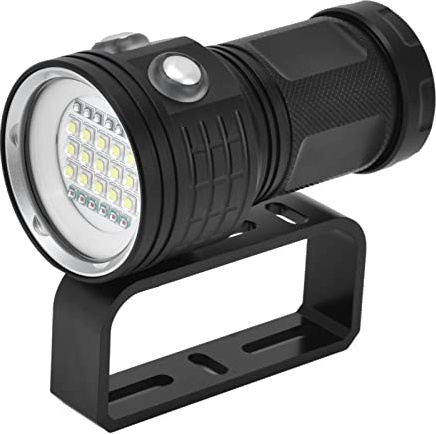 Linterna de buceo 20000Lumen Linterna subacuática 27 LED Linterna de buceo 100m Luz de buceo impermeable Antorcha de video subacuática Luz de buceo impermeable al aire libre