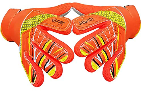 Jalunth Torwarthandschuhe Kinder Jungs Jungen Mädchen Junior Fussballhandschuhe Fußballhandschuhe Trainingshandschuhe Torwart Fussball Fußball Handschuhe mit rutschfeste Latex Handfläche
