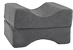 Traumnacht orthopädisches Kniekissen mit viscoelastischem Schaumkern und hautsympathischem Mikorplüsch Bezug, Öko-Tex zertifiziert, produziert nach deutschem Qualitätsstandard