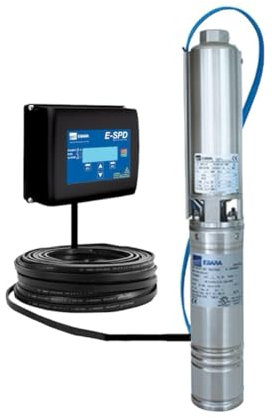 POMPA SOMMERSA EBARA 4WN4-14 HP1.5 100LT/MIN 9.3BAR MAX 4GS11 LOWARA COMPATIBILE (V230+CAVO 35MT+INVERTER)
