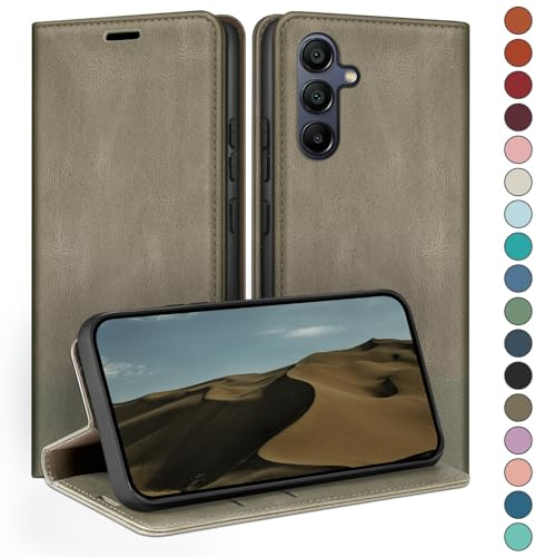 HUOUH for Samsung Galaxy A54 Wallet case with RFID Blocking PU Leather,Credit Card Holder,Flip Folio Book Phone cases Shockproof Cover Women Men for Samsung A54 case Dark Grey