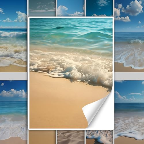 GRAZDesign Fliesenaufkleber Bad & Küche, maritim Strand Klebefliesen selbstklebend - 20x25cm / 10 Stück