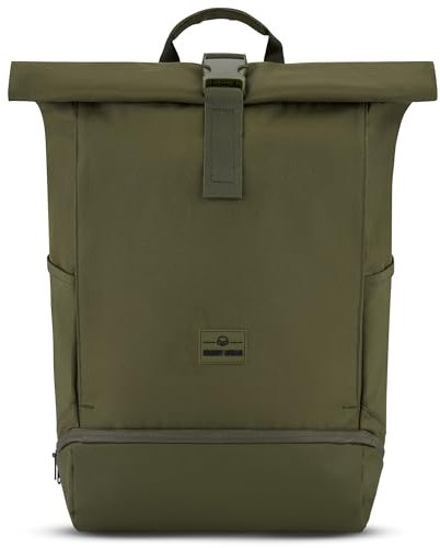 Johnny Urban Rucksack Damen & Herren Groß Grün - Allen XL -Großer Rolltop Backpack - Weekender Reiserucksack mit Bodenfach - Daypack für Uni Travel Reise - Wasserabweisend