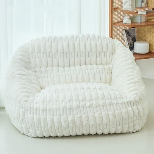 SXBCyan Sillones Puff Grandes For Adultos, Funda De Piel Sintética Suave Sin Relleno, Puf For El Suelo, Sofá Perezoso, Sofá Sin Marco
