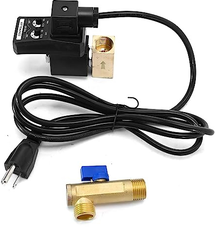 DUZFOREI AC 110V-120V/50Hz Electronic Drain Valve Tank Drain Valve, Split, 1/2 Automatic Timed Water Tank for Compressed Air