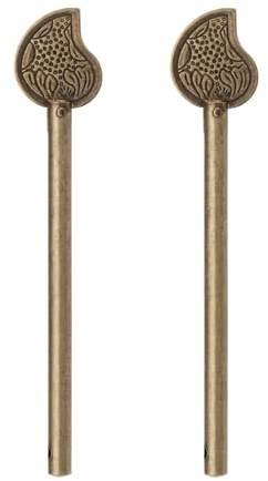 eMagTech 2 Piezas de Pasador de Bloqueo de Bronce Retro Pasador de Bloqueo Chino Pestillo de Llave de Gabinete de Estilo de Hoja Perno de Puerta para Puerta de Cajón Armario Puerta de Zapatero (11 mm)