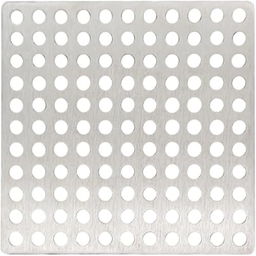 Geteilter Wandflansch, runde Rosettenplatte, Netzabdeckung for Bodenabläufe aus Edelstahl, quadratischer Duschablauflochfilter, Badezimmer-Hardwareteile(15x15cm)