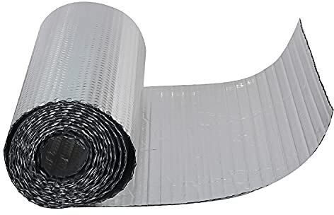 Isolierfolie Dämmfolie Isolierfolie, 5 mm, Wärmedämmfolie, Blasen-, hitzebeständig, Wasser- und geräuschdämmend, Gebäudedampfsperre, doppelt reflektierend, zur Verwendung in Wänden, Böden und Dächern