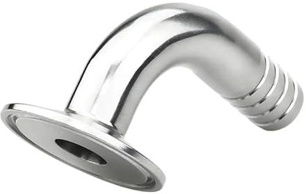 DQZRTUECA Gomito OD per Tubi in Acciaio Inox, Gomito a 90 Gradi con ghiera Tri-Clamp, for produttori di macchinari, Morsetti Tris in Acciaio Inox, Accessori for raccordi(16mm x Ferrule 50.5)