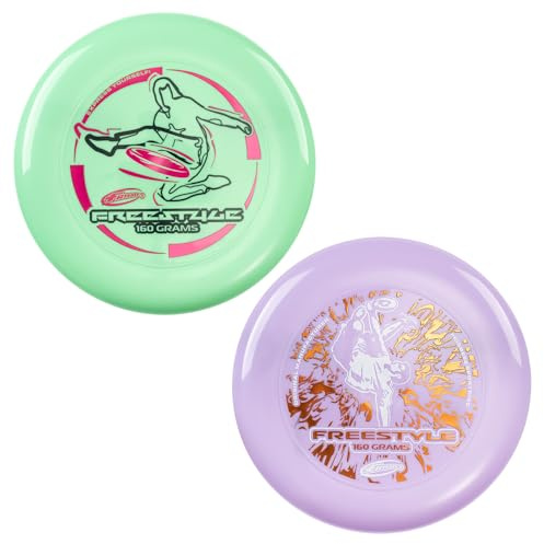Wham-O Frisbee Freestyle Disc 160g, 26.67cm, PE Resistente e Flessibile per Spiaggia all'aperto, Divertimento in Famiglia -2 Pack