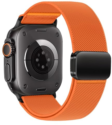 Elástica Correas para Apple Watch Ultra/2 Correa 49mm 46mm 45mm 44mm 42mm 41mm 40mm 38mm Hombre/Mujer,Nylon Deportiva Magnético Banda Ajustable Repuesto Correa para iWatch Series 10 9 8 7 6 5 4 3 SE/2