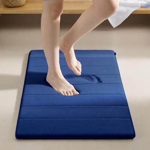 AMFUN Tappeto da bagno in Memory Foam, Tappeto Bagno Assorbente, Tappetino Antiscivolo Doccia per il bagno e il soggiorno, 50 x 80 cm, Assorbente, Lavabile
