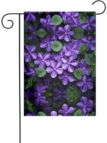 GGNKDL Gartenflagge mit Veilchen in Blüte, für den Außenbereich, geeignet für alle Jahreszeiten, 30,5 x 45,7 cm