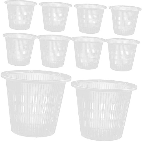 TOYANDONA 10pièces Pots Transparents Plastique pour Orchidées avec Adaptés Culture Intérieur et Extérieur