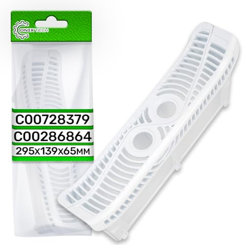 Filtro Pelusas para Secadora 295x139x65 mm con Código Original C00728379 C00286864 488000728379 482000023267 para Indesit para Ariston para Philips para Whirlpool - Garantía de 5 Años - ONIX TECH