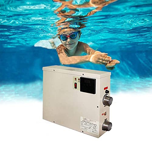 Mini Swimming Pool Heater Pump for Above-Ground Pools, Electric Water Heater Thermostat for SPA Bath, Extend Swim Season with Efficient Heating
