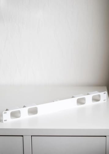 Rack Mount 1U für JetKVM – 19 Halterung für Remote KVM Switch – Netzwerk Zubehör – 3D-gedruckt (Weiß, für 4X JetKVM)