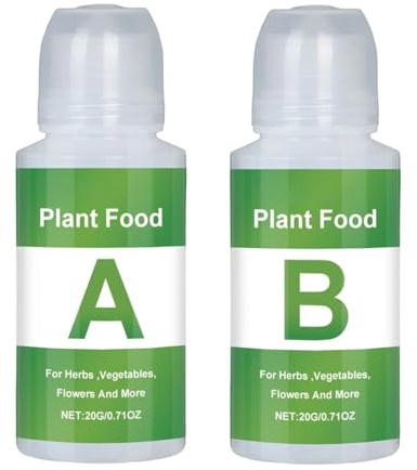 Nutrienti per Piante Idroponiche | Soluzione A e B 20g x2 – Fertilizzante per Piante da Interno – Nutrimento Orticole Frutti e Fiori | Ideale Giardino Indoor e Patio