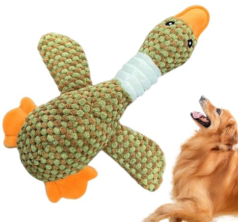 Kauspielzeug für Hunde, Plüschente, weiches Welpenspielzeug zum, für mittelgroße und kleine Rassen, Zuhause, drinnen und draußen, tägliche Reisen, Garten, Training, Langeweile