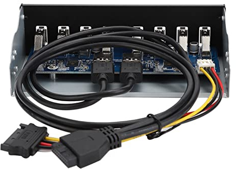 ZDETGU USB 3.0 Front Panel Hub 8 Port Optical Drive Bay Adapter for PC Computers with 19PIN Motherboard Interface Expandable High Speed USB Ports for Enhanced Connectivity