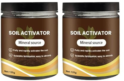 Bodenaktivator Für Zimmerpflanzen, Soil Activator, Milde Erde Aktivator, Nährstoff Für Pflanzen, Gemüse, Pflanzendünger, Hochbeete, Blumenerde, Bodennährstoff-Boost für Pflanzenwachstum (120g-2PC)