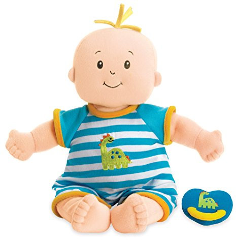 Manhattan Toy 143780 Baby Stella Boy weiches erstes Babypuppe für Alter ab 1 Jahr, 15, Blau