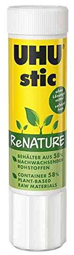 UHU STIC RENATURE Klebestifte, lösemittelfrei, 21 g, 12 Stück