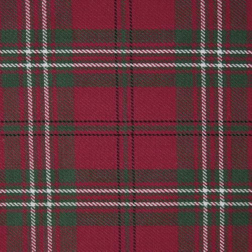 HOMESCAPES Meterware Baumwollstoff Schottenkaro Edward, rot grün karierter Stoff, Tartan Stoff zum Nähen, Deko-Stoff 100% Baumwolle Oeko-Tex
