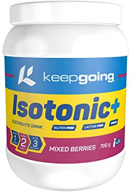 Keepgoing Isotonic+ Bebida Isotónica en Polvo Sabor Frutos Rojos | Sales Minerales para Deporte | Electrolitos en Polvo | Isotónico en Polvo para Ciclismo | Rápida Asimilación | 700g