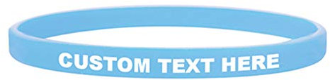 GOGO 100 Pezzi Braccialetti in Silicone Personalizzati, Braccialetto Personalizzati Inspirational Elastico, Bracciale Silicone Sottile