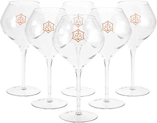Veuve Clicquot Rich Lot de 6 verres à champagne en acrylique avec logo VCP