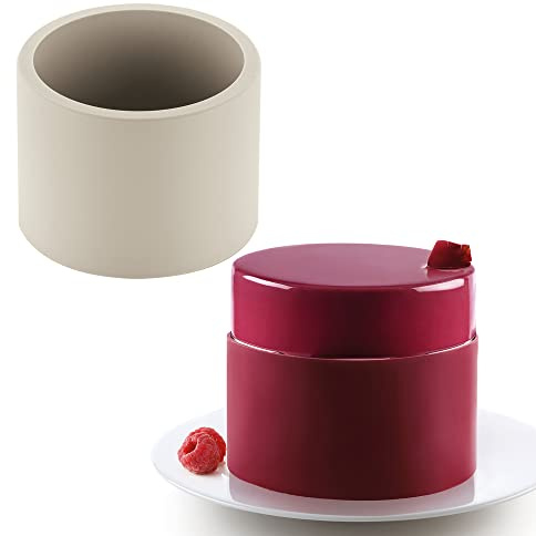 silikomart | Silikon-Kuchenform Modern TOWER, antihaftbeschichtet, 1er Pack Kuchenform, 3D Design, Ø 120 h 100 mm, Volumen 1100 ml, Made in Italy