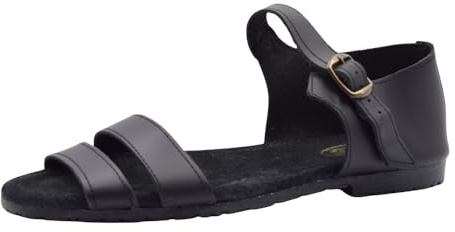 PASARELA - Sandalias Nazareno/Frailera Piel Acolchada Unisex en Color Negro Cuero Hombre Color: Negro Talla: 43