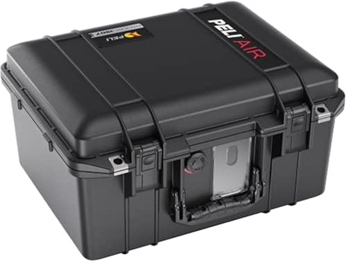 PELI 1507 Air Maleta Ligera para cámara DSLR, estabilizador Gimbal y Otros Equipos frágiles, estanca e Impermeable al Polvo, 24L de Capacidad, Fabricada en EE.UU., sin Espuma, Color Negro