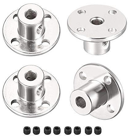sourcing map 4 Stück Flanschkupplung Motorführung Wellenkupplung Motorstecker 4mm Innendurchm. H12*D10 Starre für DIY Teile