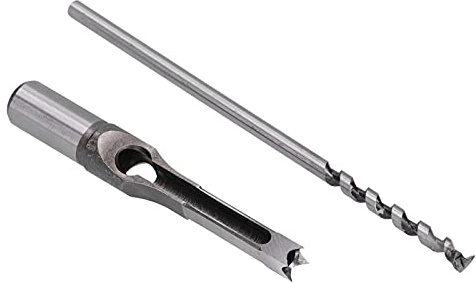 Broca de agujero cuadrado Eujgoov Broca de taladro cuadrado de madera afilada y estable Broca de mortaja para carpintería(20mm)