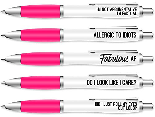 Silly Sentiments Roll My Eyes Out Loud Funny Pen Pack - Birthday Gift For Her - Funny Birthday present - Leaving - Funny Gifts For Friend