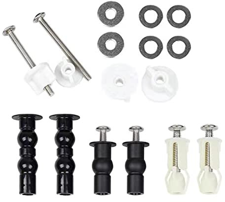 5 Paare Schrauben für Toilettensitz Set, Universal WC-Sitz Befestigungsset mit Schrauben Edelstahl Scharnier für Toilettendeckel Deckel Klodeckel Toiletten Sitz Reparatur Teile