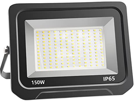 loyal 150W 15000LM LED Strahler Außen, 6000K Kaltweiß LED Fluter Flutlicht, IP65 Wasserdicht LED Außenstrahler, Superhell Innen- und Außenleuchten LED für Gärten Garage Hinterhof Flur