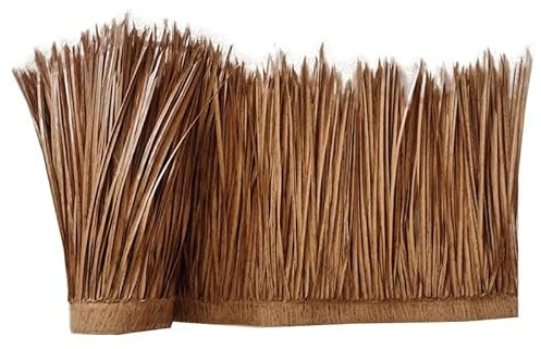 Reisstroh Dach Künstliches Strohdach Fliesen Grasdach Rolle，Mexikanisches Palmenblätter Synthetische Palmenstroh Paneele Seegras Dach，Langlebig Palmgras-Rolle für Terrasse Strandschir Party Deko (Siz