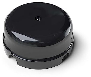 Dekorative Verteilerdose aus Porzellan mit 4 Auslässen, Größe Medium, Schwarz