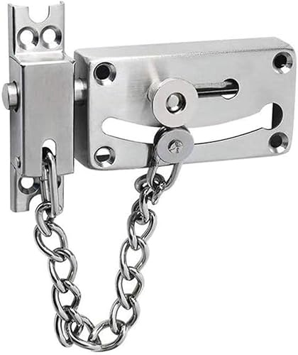 Serratura for porta, chiavistello for porta, serratura con bulloni scorrevoli, chiavistelli a scatto Chiavistelli for cancello con catenaccio antifurto e serratura a molla, finitura spazzolata in acci
