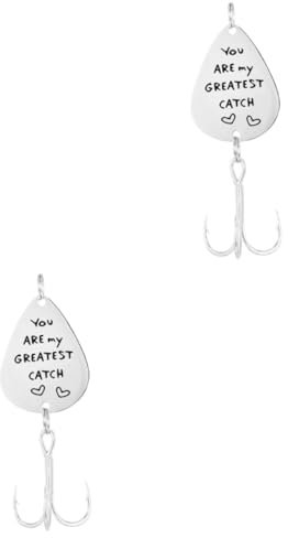 ABOOFAN 2stücke Fischhaken Lure You Are My Greatest Catch Für Vatertag Personalisierter Angelköder Für Papa Ehemann Und Angler Geschenkidee Für Angelfreunde
